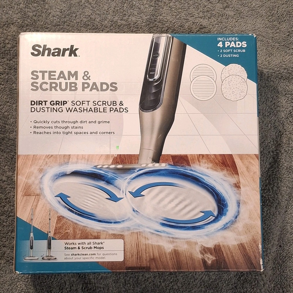 Shark Steam and Scrub Pads Dirt Washable Pads -4 Count